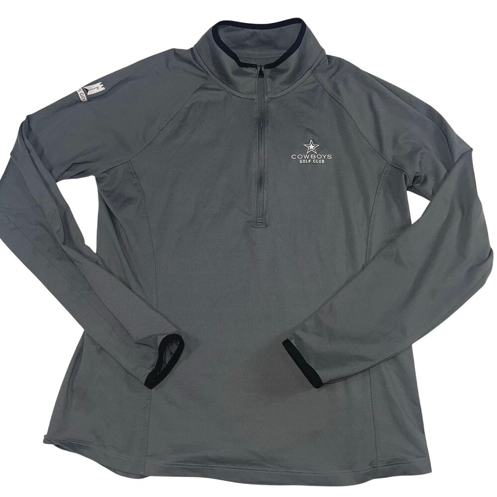 Dallas Cowboys Under Armour Pullover Women’s Size L Gray 1/4 Zip Golf Club Top